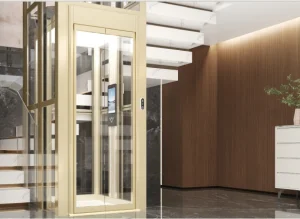 Small Loading Gearless Elevator Traction Motor Home Elevator Applicable Loft Compound Structure