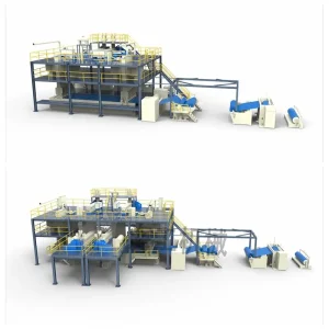 China HG-SMMS/SSMS PP Spunbond and Meltblwon Nonwoven Fabric Production Machine Supplier