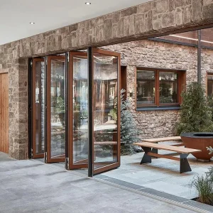 Aluminum Bi Fold Glass Windows with Insulation Strip Material