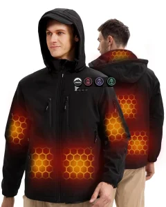 Unisex Winter Thermal Heated Jacket 7.4V 20000mAh Work Coat Eco-Friendly Waterproof Windproof Breathable Plus Size