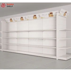 Heavy Duty Single-Sided Iron Supermarket Rack Metal Steel Grocery Store Shelving Dimensions for Iron Gondola