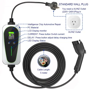 Type 1 portable ev charger