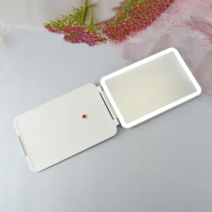 LED Light Folding Smart Cosmetic Desktop Travel Portable Beauty Rechargeable Makeup Compact Mirror