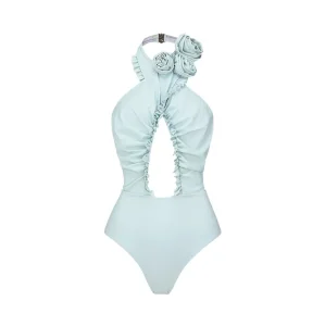 Fato de banho de peça única para mulher Floral Solid Color de alta qualidade