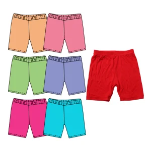Boutique Kids Solid Color Biker Shorts Wholesale Children's Summer Biker Shorts Kids Girls Stretch Cotton Shorts