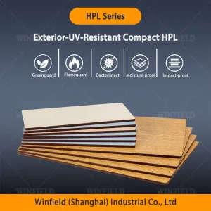 Exceptional Impact Resistance Anti UV HPL Exterior UV Resistant Compact Panel for Outdoor Environment