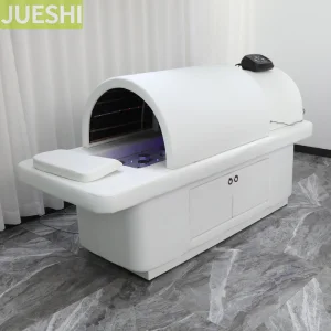JUESHI Luxury Style Moxibustion Bed Body Therapy Bed for Beauty Salon Red Light Therapy Bed Full Body With Stand Salon Furniture