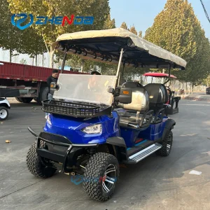 6 Seats Electric Lifted Club Vehicle Hunting Cart with Powerful 5kw AC Motor Electric Golf Buggy Electric Custom Golf Car