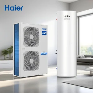 High Temperature 60c R32 380V 50Hz Side Blowing 200L Storage Tank Air Source Induction Commercial Heat Pump Water Heater System