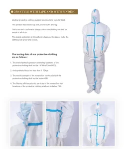 Mono desechable de seguridad impermeable