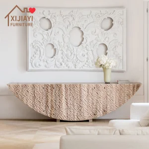 Xijiayi Designer Style Solid Wood Sideboard Storage Cabinet Entryway Console Table.