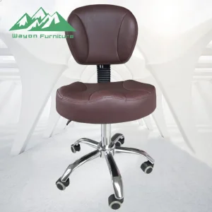 Wayon Commercial Heavy-Duty Swivel Bar Stool with Adjustable Height, Black Steel Frame for Restaurant Pub Counter