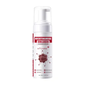 Mousse de Limpeza com Nicotinamida Lavagem Facial Espumante Diária Removedor de Espinhas e Limpador de Poros Faciais