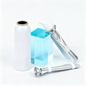 عبوة ألومنيوم فارغة للطباعة المخصصة من دوليباك 50ml 75ml 100ml 35*125mm عبوة رذاذ معدني ألومنيوم للأنف للأدوية مع بخاخ