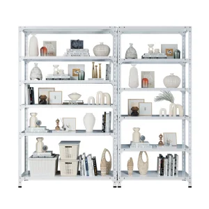 Hot Selling 5 Layers White Estantes Garage Storage Shelf Household Angle Steel Rack