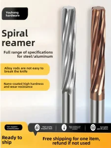 Tungsten Carbide Spiral Reamer H7