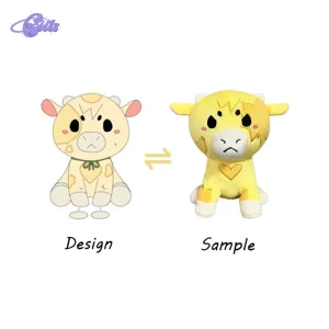 Eco-Friendly Fabrics Wholesale Custom Cute Stuffed Animal Plush Toy Cow