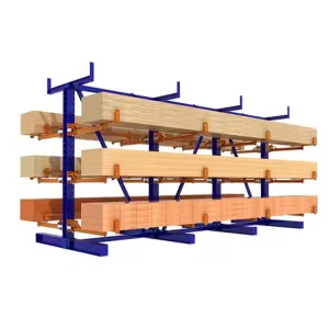 Aluminum Profile Storage Rack, Double Sided Cantilever Shelving for Extrusions, PVC Pipes and Light Timber