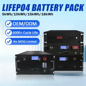 Telecom Rack Mount LiFePO4 Solar Battery 51.2V 200ah 10kwh Energy Storage System with BMS for Home Data Center Backup