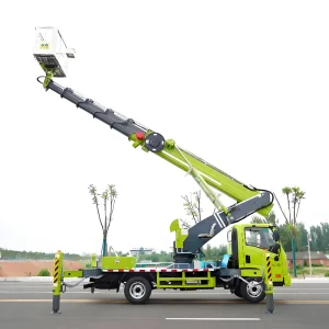 China Eighteen-Side Arms 30m Aerial Working Platform Telescopic Man Lift Gks30