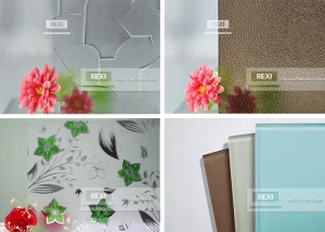 Decorative Nashiji Karatachi Mistlite Millennium Morgon Flora Patterned &nbsp;Pattern Figured Glass Frosted Satin Acid Etched Back Painted Lacquered 4mm 5mm 6mm 8mm