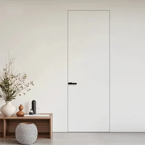 Interior Invisible Door Wooden Frameless Consealed Hidden Wooden Secret Doors for House