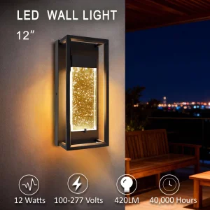Exterior 12 Inch LED Wall Down Light IP65 Indoor Outdoor Decorative Lighting Fixture for Bedroom Living Room Interior Decoration