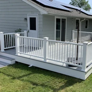 Easy Installation Waterproof WPC Railing Composite Plastic Railing Wood Plastic Handrail WPC Wood Railing