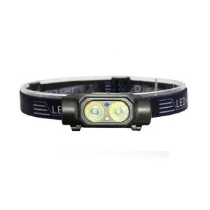 OEM 90° Adjustable Beam Dual LED Rechargeable Headlamp Lightweight with Detachable Clip for Outdoor and Work Use Supplier, Product