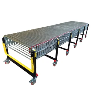 Flexible Powered Roller Conveyor Airport Belt