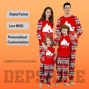 Pijamas navideños personalizables para padres e hijos