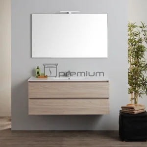Large Storage Modern Bathroom Vanity Wall Mounted Cabinet Single Sink