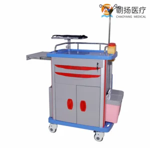 Carro de Emergencia Móvil de Hospital de Plástico ABS de Alta Calidad en Venta Cy-D409