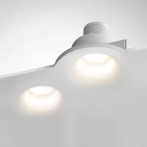Modern glare recessed led down light for hotel commercial Corridor Intelligent Embedded Slim Ceiling Plaster lampshade frames