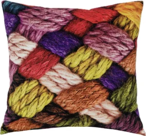 Wool Parinted Digital Printing Soft Textured Mixed Pattern Home Decoration &amp; Garden Decoration Cushion Pillow for Floor and Couch