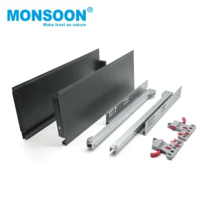 Kitchen Drawer Guide Heavy Load Storage Steel Plated Legrabox Under Mounted Drawer Slide System
