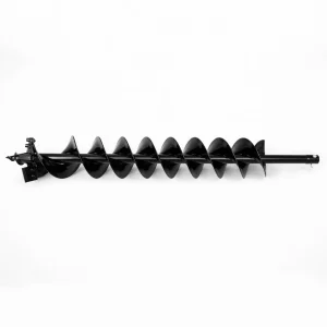 4 Inch 10cm X 80cm Earth Auger Drill Bit with Detachable Head Replaceable Alloy Blades for Soil Drilling