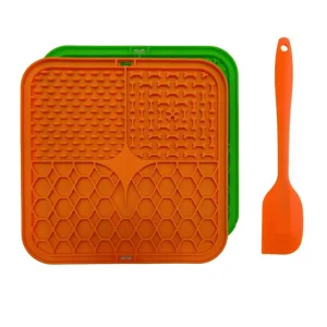 Silicone Pet Dog Slow Feeder Mat with Spatula