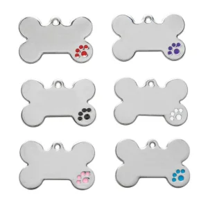 Custom Bone Shape Pet ID Tag Anti-Loss Collar Pendant for Cats Dogs