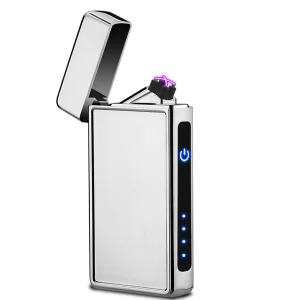 Modern Design Grooved Patch Rechargeable Arc Lighter