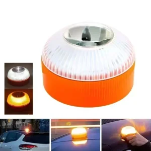 Car Emergency Beacon Light USB Rechargeable V16 Magnetic Induction Strobe Flashing Warning Light Help Flash Safety Signal Lamp
