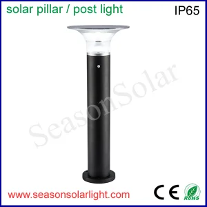 Iluminação de Bollard Solar LED para Jardim Decorativa de Alta Qualidade em Alumínio, à Prova d'Água, para Paisagismo ao Ar Livre