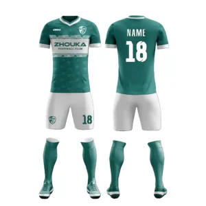 ODM High Quality Printed Full-Body Soccer Uniform Set Men Team Match Training Adult Short-Sleeve Breathable Quick Dry 100% Polyester Suppliers, Supplier