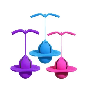 Indoor Outdoor Pogo Bouncing Ball Fitness Training Balance Jumping Ball for Kids Adults Sport Game with Handle Rope and Bump