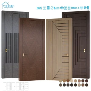 European Standard Custom CE Certified MDF Internal Door Indoor Wood Door for Houses Residential Room Door