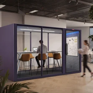 Modern Movable Outdoor Office Pods with LED Lighting Dual Ventilation Easy Installation-Capsule Space Pod