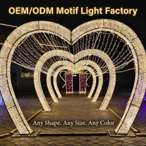 Customizable IP65 LED Heart Shaped Archway Tunnel