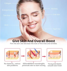 4 Wavelengths Red Light Therapy Device for Skin Rejuvenation