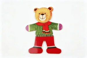 Intellectual Wooden Teddy Puzzle Toy