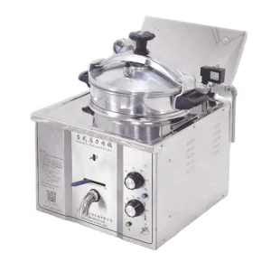 Kingbetter Commercial Electric Deep Fryer 3KW Stainless Steel 304 16L Counter Top Pressure Fryer CE FLGB Certified